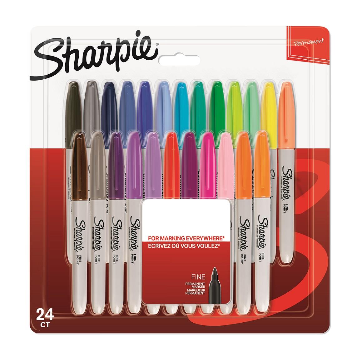 Popisovač Sharpie Fine - sada 24 barev