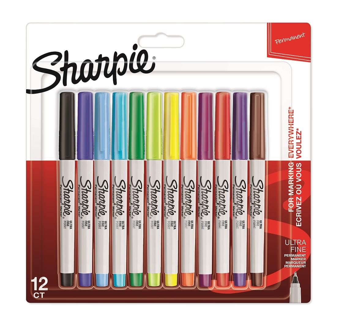 Popisovač Sharpie Ultra Fine - sada 12 barev
