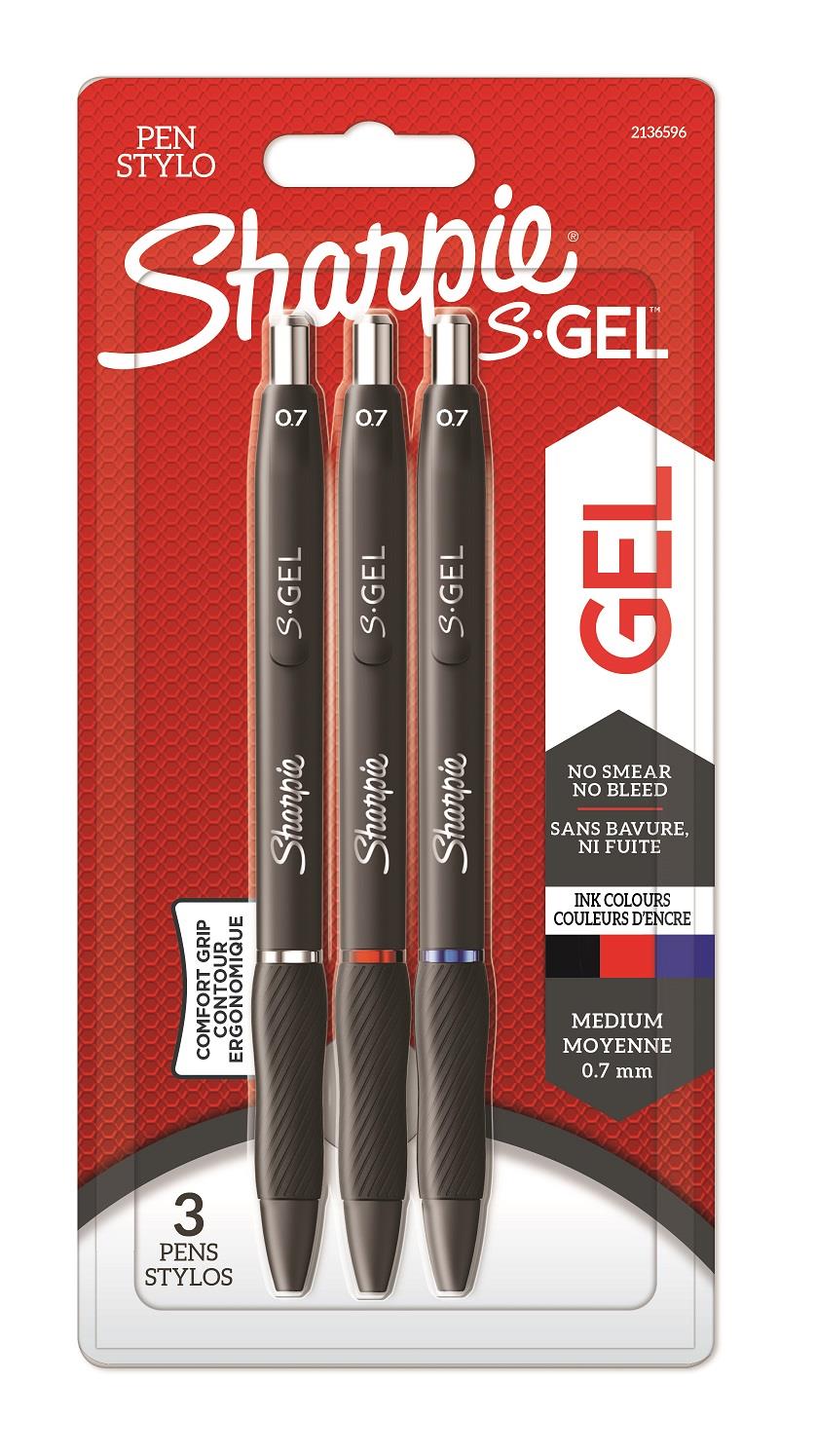 Gelové pero Sharpie S-GEL 3ks - (černé, modré, červené)