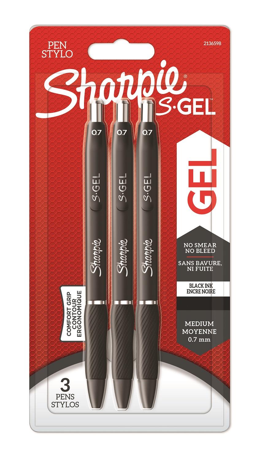 Gelové pero Sharpie S-GEL 3ks - černé