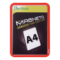 Kapsy samolepicí Tarifold Magneto  -  A4 / červená / 2 ks