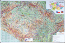 Pracovní podložky dekorované  -  jednostranná / mapa Česká republika
