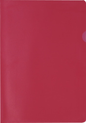 Zakládací obal A4 barevný  -  tvar L / červená / 100 ks