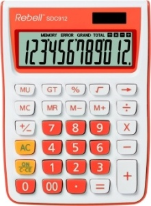 Kalkulačka Rebell  SDC 912 - displej 12 míst /  oranžová