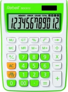 Kalkulačka Rebell  SDC 912 - displej 12 míst /  zelená
