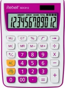 Kalkulačka Rebell  SDC 912 - displej 12 míst /  růžová