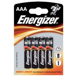 Baterie Energizer alkalické  -  baterie mikrotužka AAA / 4 ks
