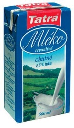 Mléko  -  polotučné / 0,5 l