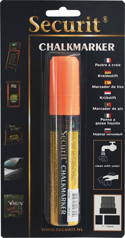 Securit Silný popisovač šířka hrotu 7-15 mm, oranžový
