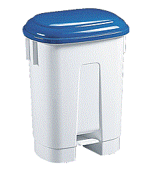 Plastový odpadkový koš Sirius 60 l - modré víko