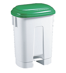 Plastový odpadkový koš Sirius 60 l - zelené víko