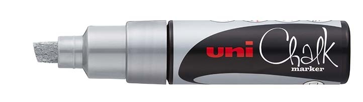 Popisovač křídový UNI Chalk Marker PWE-8K - stříbrná