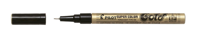 Popisovač Pilot Super Color - zlatá / EF / 0,5 mm