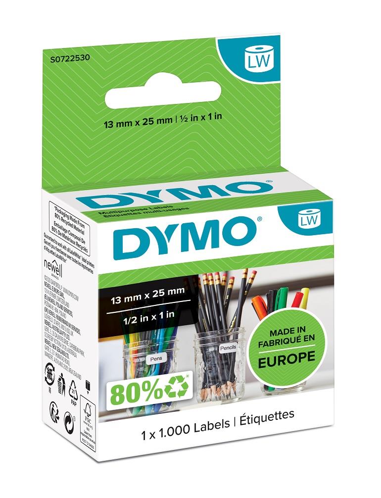 DYMO Multifunkční štítky, bílý papír, 25x13mm, S0722530