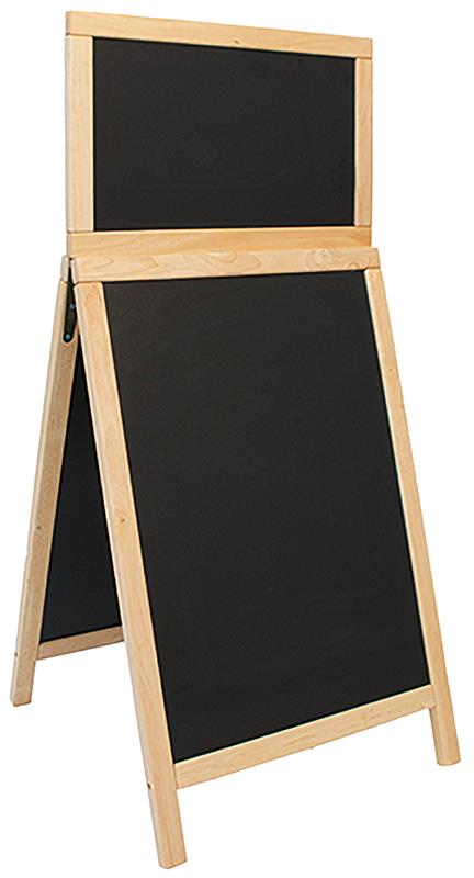 Securit Nabídková stojanová tabule DUPLO TOP SANDWICH 55x120 cm, přírodní dřevo