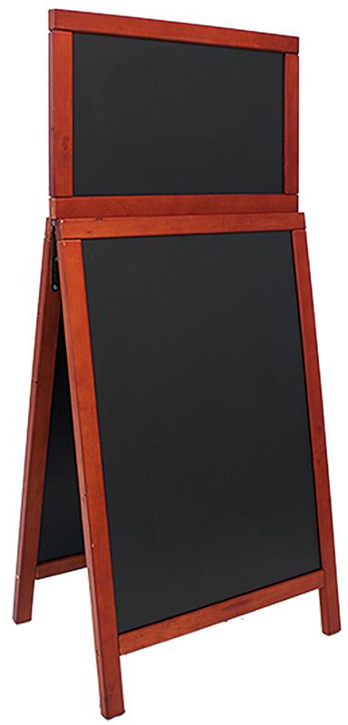Securit Nabídková stojanová tabule DUPLO TOP SANDWICH 55x120 cm, mahagon