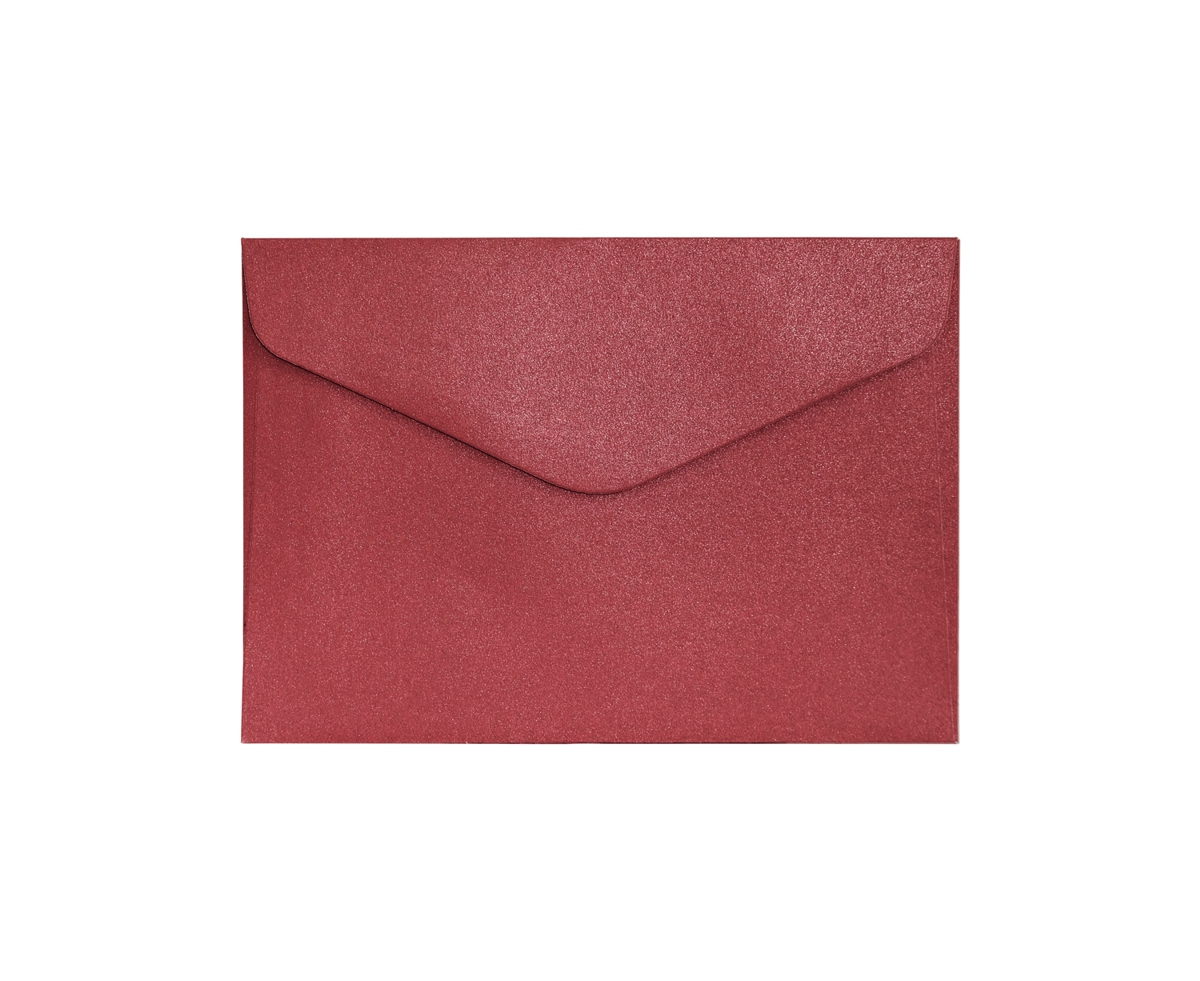 Galeria Papieru obálky C6 Pearl červená K 150g, 10ks