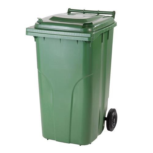 Plastová popelnice MEVA 240 l - zelená