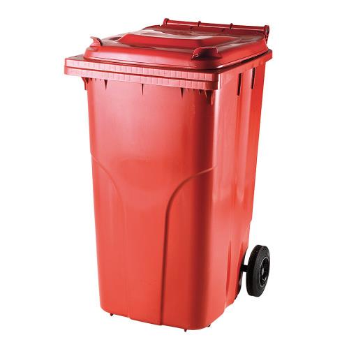 Plastové popelnice MEVA 240 l - červená