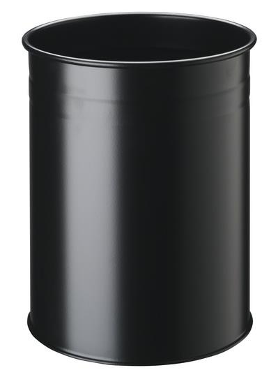 Odpadkový koš kovový kulatý 15 D, černý