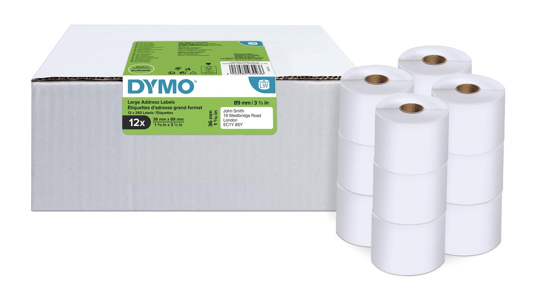 Dymo LabelWriter štítky 89 x 36mm, 12x260ks, 2093093