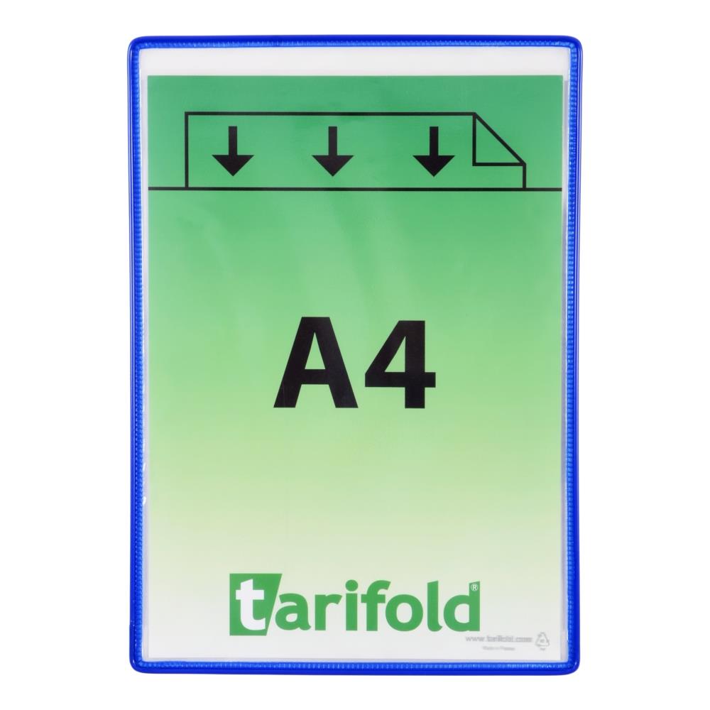Tarifold rámeček s kapsou samolepicí, A4, otevřený shora, nepermanentní, modrý - 5 ks