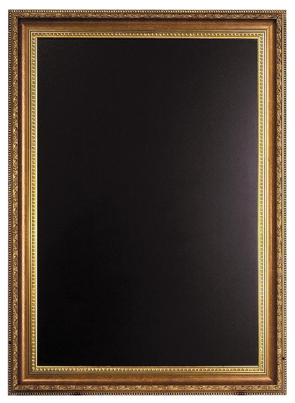 Securit Nástěnná popisovací tabule GOLD 75x100 cm, zlatý ozdobný rám