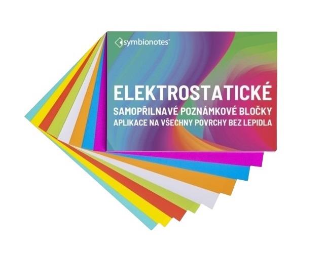 Poznámkové bločky elektrostatické Symbionotes 70x100 mm MIX 4 barev